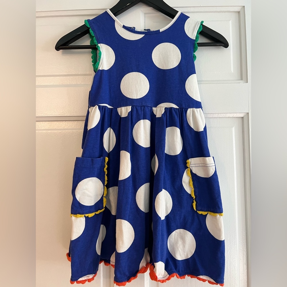 Girls Boden Polka Dot Dress 6-7